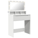 vidaXL Hálószobai Öltözködő Asztalok Fehér 80 x 39,6 x 135 cm Faanyag