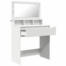 vidaXL Hálószobai Öltözködő Asztalok Fehér 80 x 39,6 x 135 cm Faanyag