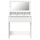 vidaXL Hálószobai Öltözködő Asztalok Fehér 80 x 39,6 x 135 cm Faanyag