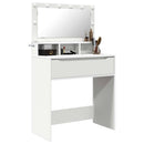 vidaXL Hálószobai Öltözködő Asztalok Fehér 80 x 39,6 x 135 cm Faanyag