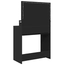vidaXL Hálószobai Öltözködő Asztalok Fekete 80 x 39,6 x 135 cm Faanyag