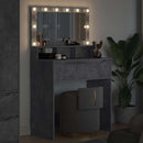 vidaXL Hálószobai Öltözködő Asztalok Beton Szürke 80 x 39,6 x 135 cm