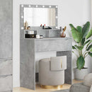 vidaXL Hálószobai Öltözködő Asztalok Beton Szürke 80 x 39,6 x 135 cm