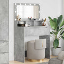 vidaXL Hálószobai Öltözködő Asztalok Beton Szürke 80 x 39,6 x 135 cm