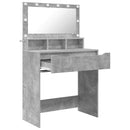 vidaXL Hálószobai Öltözködő Asztalok Beton Szürke 80 x 39,6 x 135 cm