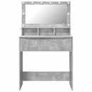 vidaXL Hálószobai Öltözködő Asztalok Beton Szürke 80 x 39,6 x 135 cm