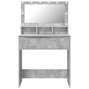 vidaXL Hálószobai Öltözködő Asztalok Beton Szürke 80 x 39,6 x 135 cm