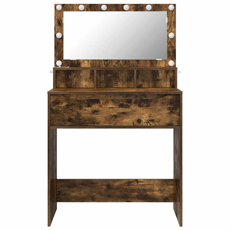 vidaXL Hálószobai Öltözködő Asztalok Füstölt tölgy 80 x 39,6 x 135 cm