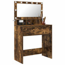 vidaXL Hálószobai Öltözködő Asztalok Füstölt tölgy 80 x 39,6 x 135 cm