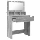 vidaXL Hálószobai Öltözködő Asztalok Szürke Sonoma 80 x 39,6 x 135 cm