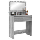 vidaXL Hálószobai Öltözködő Asztalok Szürke Sonoma 80 x 39,6 x 135 cm