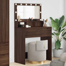 vidaXL Hálószobai Öltözködő Asztalok Barna Tölgy 80 x 39,6 x 135 cm