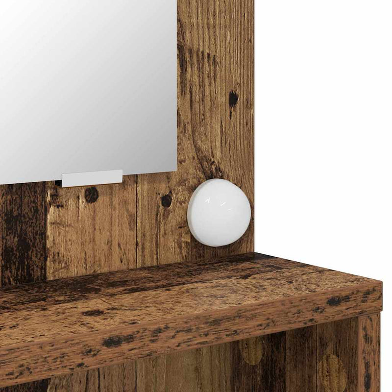 vidaXL Hálószobai Öltözködő Asztalok Öreg fa 80 x 39,6 x 135 cm