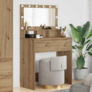 vidaXL Hálószobai Öltözködő Asztalok Artisan tölgy 80 x 39,6 x 135 cm