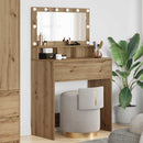 vidaXL Hálószobai Öltözködő Asztalok Artisan tölgy 80 x 39,6 x 135 cm