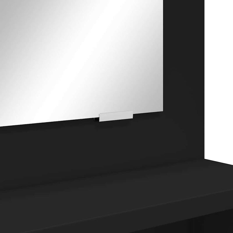 vidaXL Hálószobai Öltözködő Asztalok Fekete 80 x 39,6 x 135 cm Faanyag