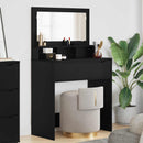 vidaXL Hálószobai Öltözködő Asztalok Fekete 80 x 39,6 x 135 cm Faanyag