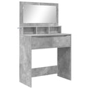 vidaXL Hálószobai Öltözködő Asztalok Beton Szürke 80 x 39,6 x 135 cm