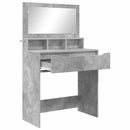 vidaXL Hálószobai Öltözködő Asztalok Beton Szürke 80 x 39,6 x 135 cm