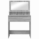 vidaXL Hálószobai Öltözködő Asztalok Szürke Sonoma 80 x 39,6 x 135 cm