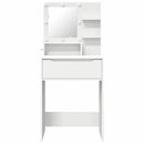vidaXL Hálószobai Öltözködő Asztalok Fehér 80 x 39,6 x 135 cm Faanyag