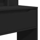 vidaXL Hálószobai Öltözködő Asztalok Fekete 80 x 39,6 x 135 cm Faanyag