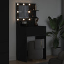 vidaXL Hálószobai Öltözködő Asztalok Fekete 80 x 39,6 x 135 cm Faanyag