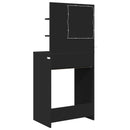 vidaXL Hálószobai Öltözködő Asztalok Fekete 80 x 39,6 x 135 cm Faanyag