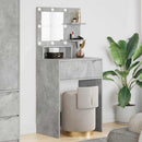 vidaXL Hálószobai Öltözködő Asztalok Beton Szürke 80 x 39,6 x 135 cm