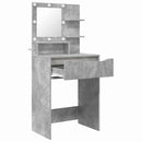 vidaXL Hálószobai Öltözködő Asztalok Beton Szürke 80 x 39,6 x 135 cm