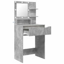 vidaXL Hálószobai Öltözködő Asztalok Beton Szürke 80 x 39,6 x 135 cm
