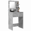 vidaXL Hálószobai Öltözködő Asztalok Beton Szürke 80 x 39,6 x 135 cm