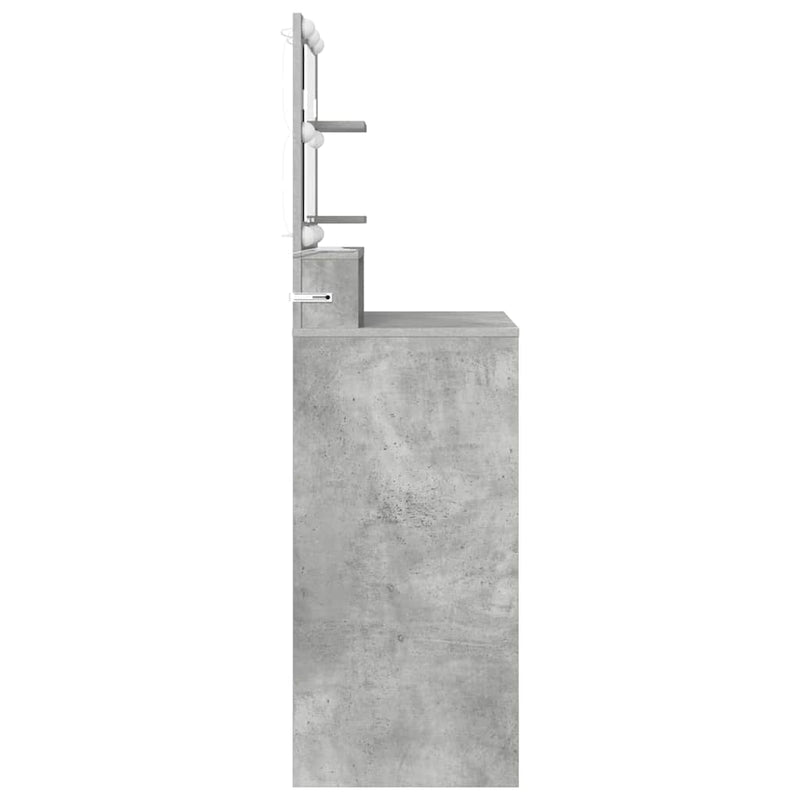 vidaXL Hálószobai Öltözködő Asztalok Beton Szürke 80 x 39,6 x 135 cm