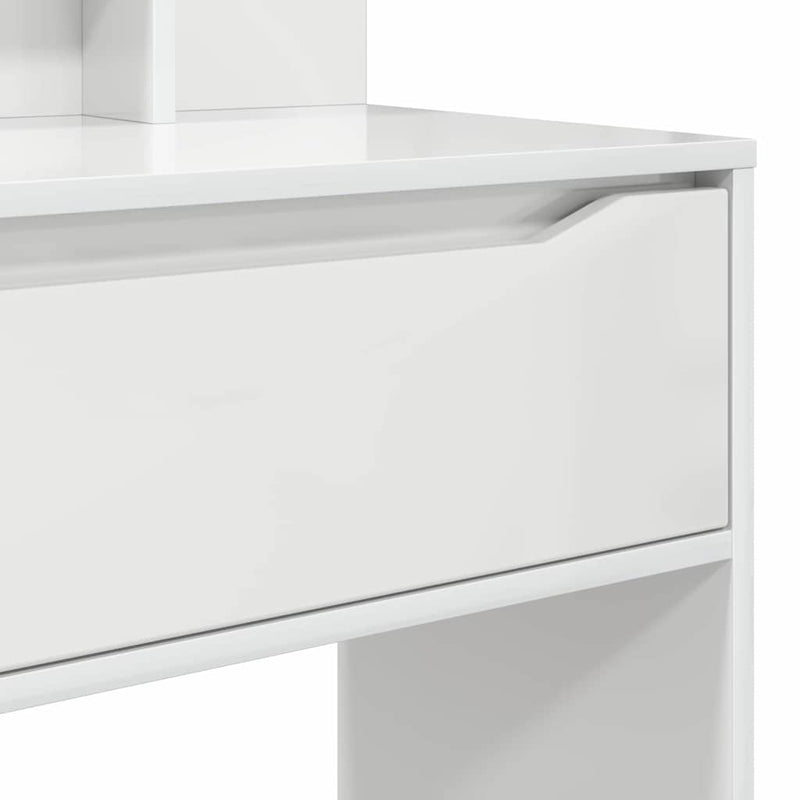 vidaXL Hálószobai Öltözködő Asztalok fiókkal Magas Fényű Fehér