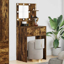 vidaXL Hálószobai Öltözködő Asztalok Füstölt tölgy 80 x 39,6 x 135 cm