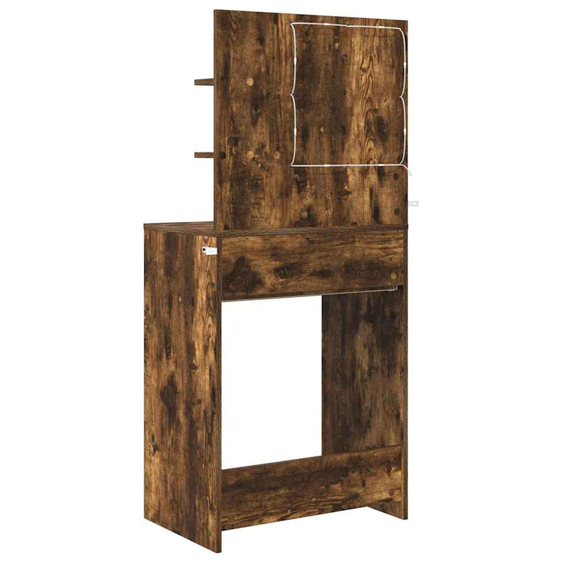 vidaXL Hálószobai Öltözködő Asztalok Füstölt tölgy 80 x 39,6 x 135 cm