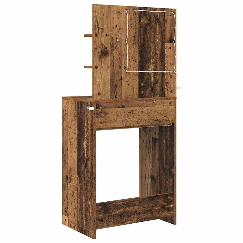 vidaXL Hálószobai Öltözködő Asztalok Öreg fa 80 x 39,6 x 135 cm