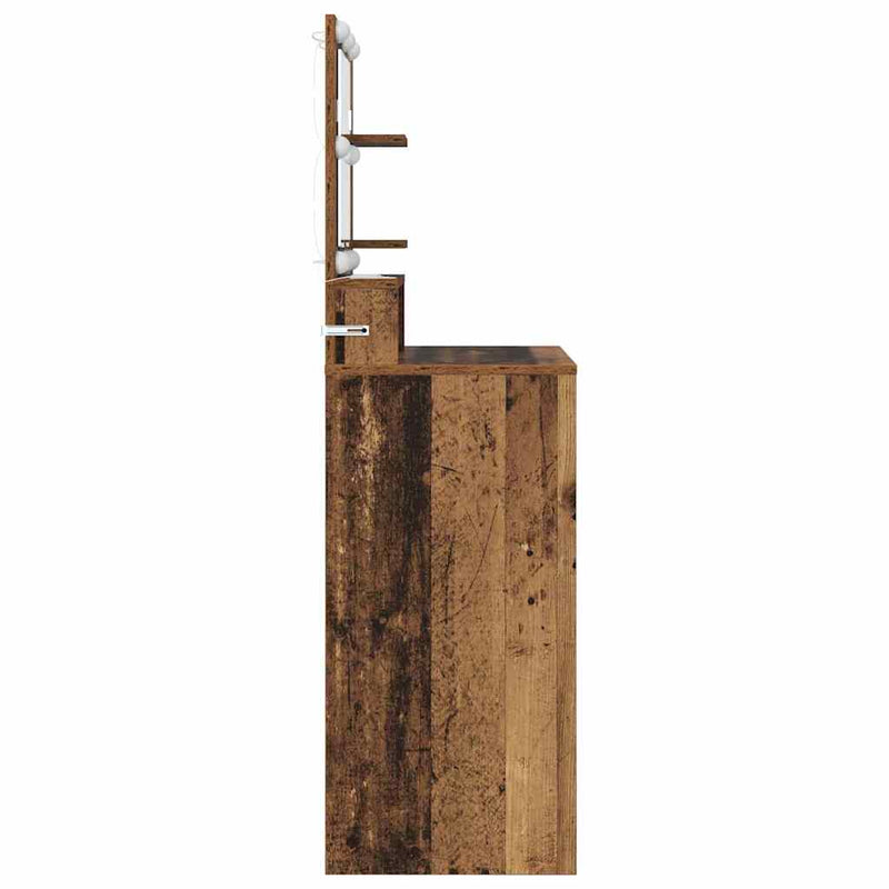 vidaXL Hálószobai Öltözködő Asztalok Öreg fa 80 x 39,6 x 135 cm