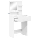 vidaXL Hálószobai Öltözködő Asztalok Fehér 80 x 39,6 x 135 cm Faanyag