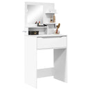 vidaXL Hálószobai Öltözködő Asztalok Fehér 80 x 39,6 x 135 cm Faanyag