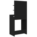 vidaXL Hálószobai Öltözködő Asztalok Fekete 80 x 39,6 x 135 cm Faanyag