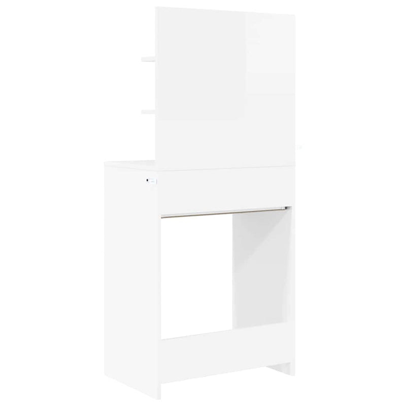 vidaXL Hálószobai Öltözködő Asztalok fiókkal Magas Fényű Fehér