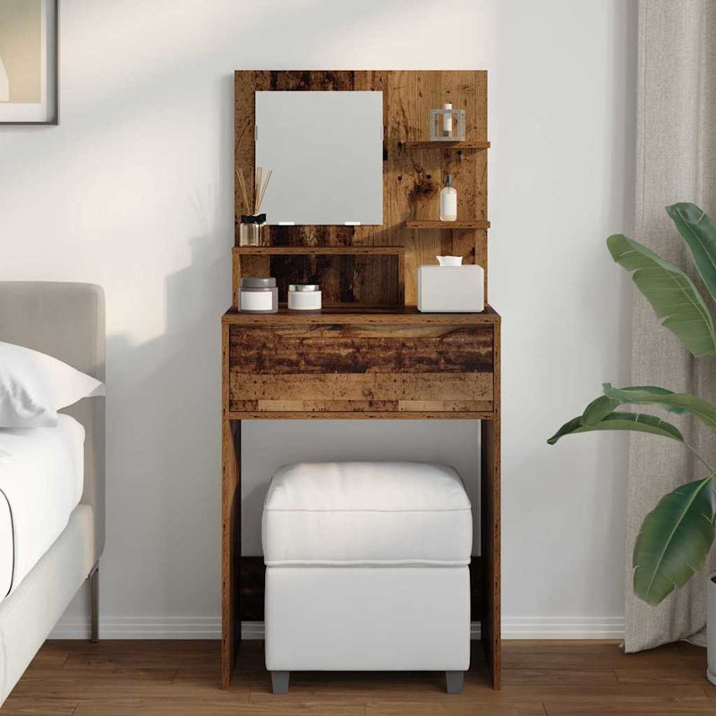 vidaXL Hálószobai Öltözködő Asztalok Öreg fa 80 x 39,6 x 135 cm