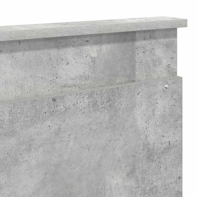 vidaXL Fejtámla fejtámlával Beton Szürke 180 cm Faanyag