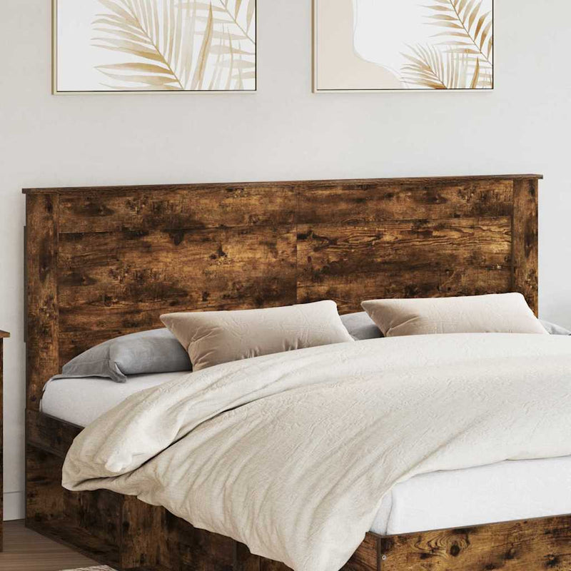 vidaXL Fejtámla fejtámlával Füstölt tölgy 180 cm Faanyag