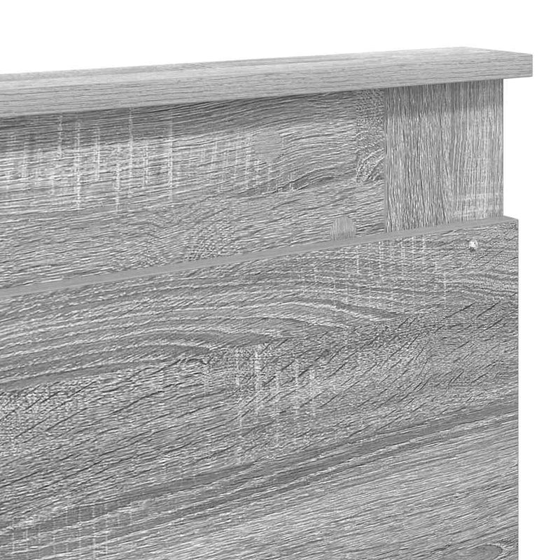 vidaXL Fejtámla fejtámlával Szürke Sonoma 180 cm Faanyag