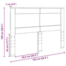 vidaXL Fejtámla fejtámlával Artisan tölgy 160 cm Faanyag
