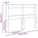 vidaXL Fejtámla fejtámlával Artisan tölgy 140 cm Faanyag
