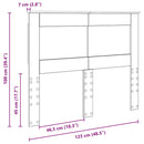 vidaXL Fejtámla fejtámlával Füstölt tölgy 120 cm Faanyag