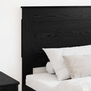 vidaXL Fejtámla fejtámlával Fekete tölgy 90 cm Faanyag